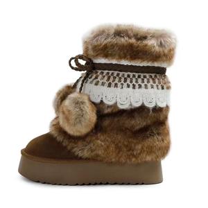 Женские ботинки 21cm Take the Qin, коричневый