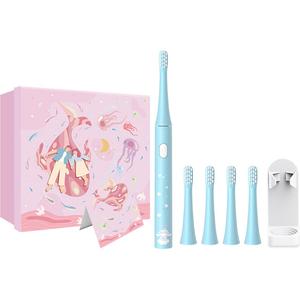 Sanrio Электрическая зубная щетка водонепроницаемые долговременные отбеливающие 3 режима чистки с 4 насадками T3