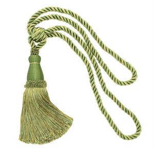 Подхваты с кисточкой для штор DecoPro, зеленый