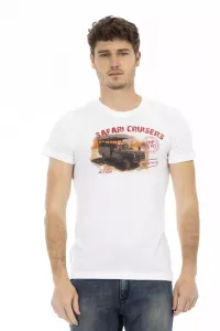 Белая хлопковая мужская футболка Trussardi