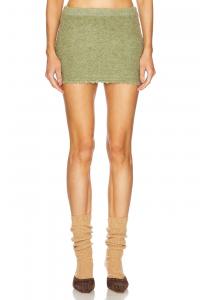 Мини-Юбка из трикотажа «пальмира» Guizio, цвет sage