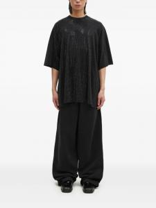 Футболка VETEMENTS, украшенная стразами, черный