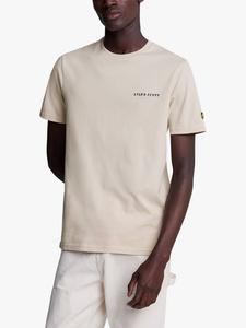 Хлопчатобумажная футболка обычного кроя с коротким рукавом и вышитым логотипом Lyle & Scott, цвет Cove/ Dark Navy