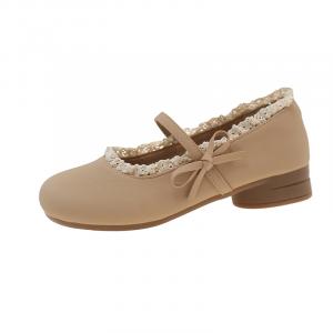 Boldi Kuki Женские туфли Мэри Джейн с массивным каблуком абрикос, цвет Apricot