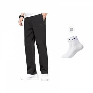 Мужские трикотажные спортивные брюки LiNing, черный