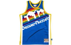 Баскетбольная майка мужская синяя Mitchell Ness