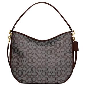 Кожаная сумка через плечо, коричневая COACH