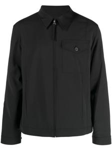 Helmut Lang куртка-рубашка строгого кроя на молнии, черный