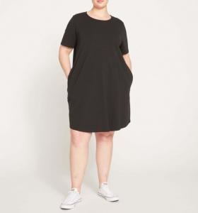 Платье-футболка Halie больших размеров Universal Standard, Black