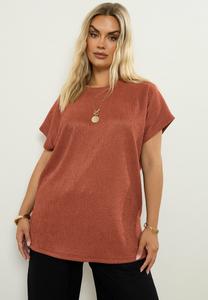 Футболка Yours Clothing TEXTURED, Orange/Ochre