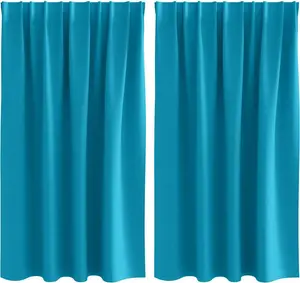 Плотные шторы с кольцами, 2 шт., бирюзовые, 140 x 140 см vidaXL