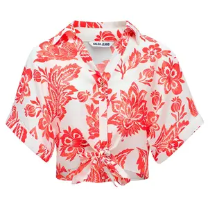 Рубашка с коротким рукавом Salsa Jeans 21009457 Loose Fit, белый