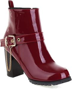 Женские ботильоны LYYSKY с круглым носком и боковой молнией. Размер соответствует длине стопы, смотрите таблицу размеров и описание товара. Размеры: US3-US17 / EU33-EU50, Wine Red(T703-10)