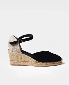 Женские замшевые эспадрильи на танкетке с пряжкой Toni Pons, черный