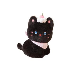 GUAIGUAIXIONG Милый кремовый черный котенок плюшевая кукла высота 25см