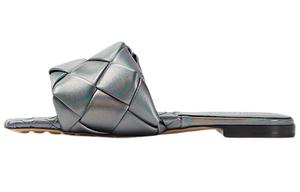 Шлепанцы женские Bottega Veneta, серый/синий