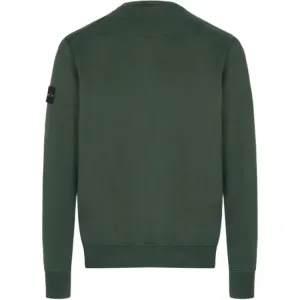 Свитшот с логотипом-аппликацией STONE ISLAND, army зеленый