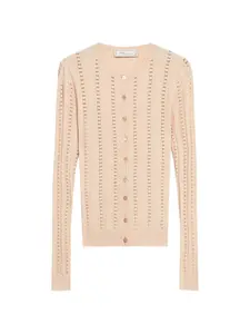 Кардиган в рубчик BLUMARINE, нейтральный