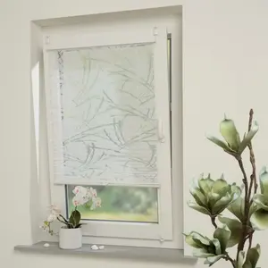 Плиссе Ausbrenner Streifen светозащита без сверления, натяжное, простая установка, полупрозрачное Garesa, белый