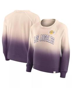 Женская толстовка-пуловер с загаром и фиолетовым эффектом Los Angeles Lakers Lounge Arch Raglan Fanatics
