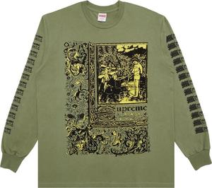 Лонгслив Supreme Saint Sebastian 'Light Olive', зеленый