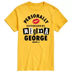 Мужская футболка "Mean Girls" с принтом "Лично пострадала от Регины" Licensed Character, желтый