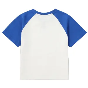 Весенняя детская рубашка с коротким рукавом из 100% хлопка в стиле пэчворк GAP, marine синий