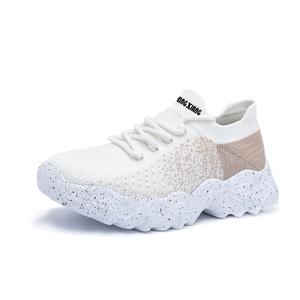 Singing Нескользящие дышащие низкие повседневные туфли унисекс белого и коричневого цвета