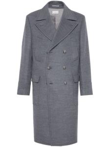 Brunello Cucinelli двубортное шерстяное пальто, серый
