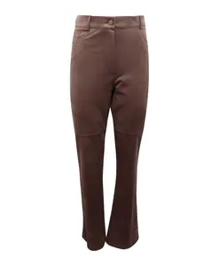 Брюки с эффектом алькантары, изготовленные в Италии. D.Exterior, коричневый