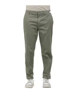 Боевые брюки из габардина цвета голубой моркови Dondup, зеленый