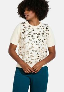 Футболка LolaLiza SEQUIN EMBELLISHED , Offwhite/Off-White