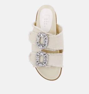 Сандалии Bridget из бежевой парусины SHU SHOP