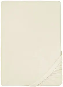 Простыня Biberna на подкладке "Пепе", мягкая махровая ткань стрейч 180-200х200 см, 1 шт., цвет natur