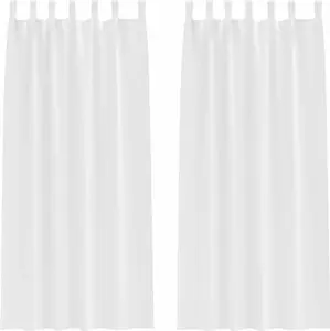 Плотные шторы с кольцами, 2 шт., чисто-белые, 260 x 140 см vidaXL