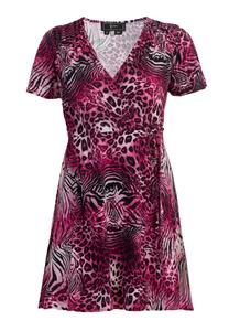 Платье faina Mini Mit Animal Print, розовый