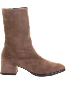 Замшевые ботильоны на массивном каблуке Lorenzo Masiero