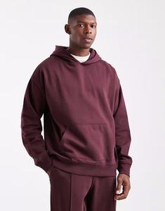 Толстовка oversize в бордовом цвете New Look