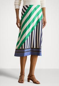 Юбка Lauren Ralph Lauren STRIPED TWILL MIDI SKIRT, Navy/White/Green/Dark Blue
