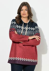 Толстовка LAURASØN Sweatshirt, Bright Red/Dark Red