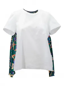 Футболка с узором Sacai, зеленый