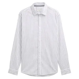 Рубашка с длинным рукавом Tom Tailor Striped Slub Oxford, белый