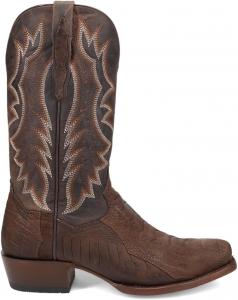 Мужские ботинки Dan Post Anders с вышивкой из страуса, квадратный носок, средний голенище - коричневые