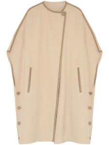 Yves Salomon двухслойный кейп из смесового кашемира, нейтральный