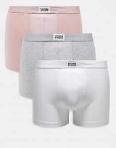 Комплект из 3 сумок-боксеров синего цвета с тканой нашивкой Asos Design