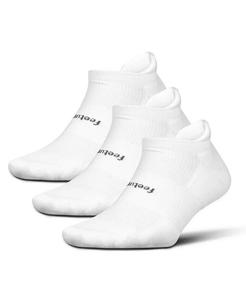 Мужские высокоэффективные носки Cushion No Show Tab Solid - для мужчин и женщин, спортивные носки до щиколотки, влагоотводящие - 3 шт. в упаковке Feetures, белый