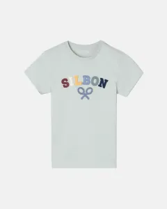 Детская футболка с ракеткой, разноцветная, средней длины Silbon