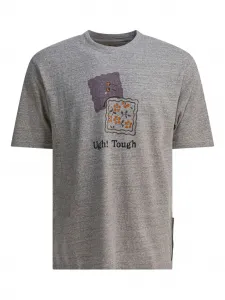 Футболка с графическим принтом KAPITAL, серый