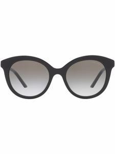 Prada Eyewear солнцезащитные очки в круглой оправе, черный