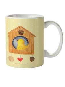 Детская кружка "Скворечник" в пастельно-желтых тонах. Mr. & Mrs. Panda